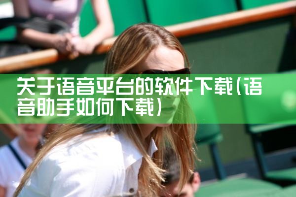 关于语音平台的软件下载